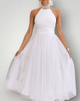Robe Longue Femme Décontractée au Col Halter 9