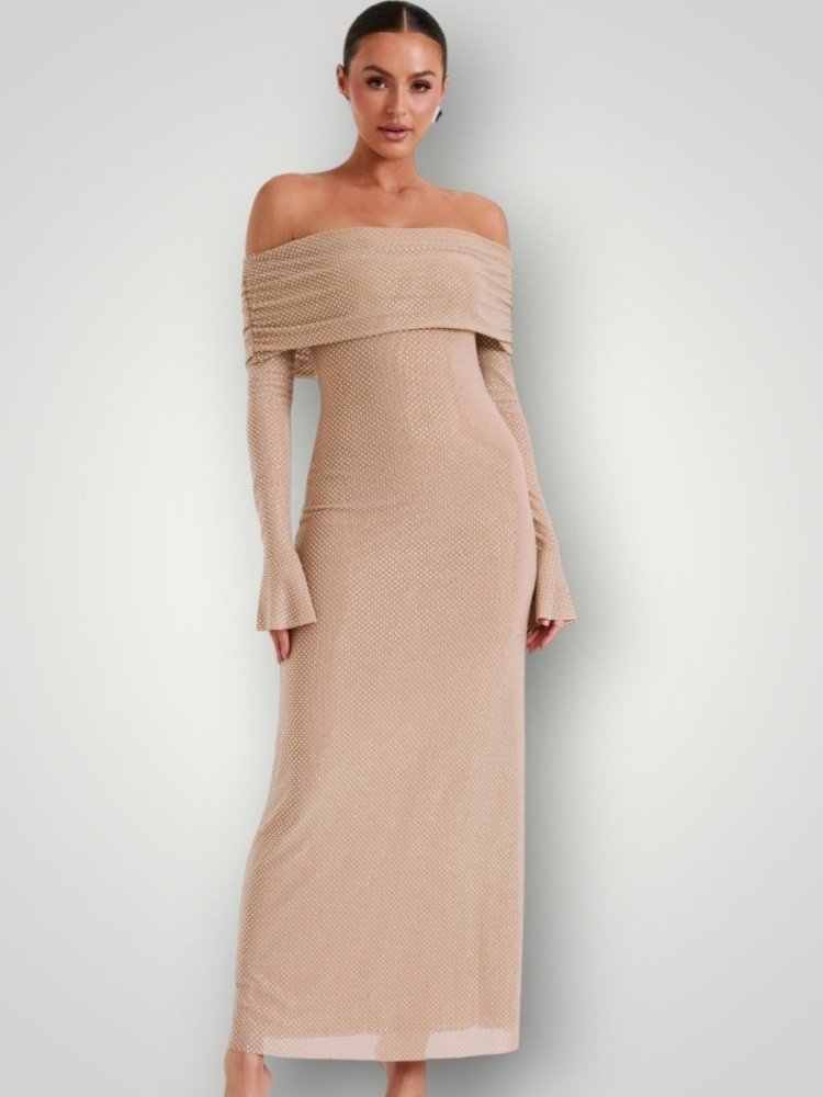 Robe Longue Femme Éblouissante et Chic 0
