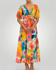 Robe Longue Fleurie Chic Confortable 3