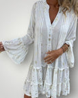 Robe Midi Femme Géométrique Élégante 7