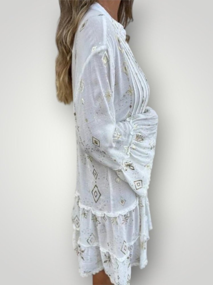 Robe Midi Femme Géométrique Élégante 8