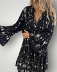 Robe Midi Femme Géométrique Élégante 3