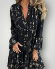 Robe Midi Femme Géométrique Élégante 1