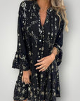 Robe Midi Femme Géométrique Élégante 0