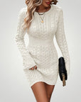 Robe Tricotée Élégante pour l'Automne 3 - Mode Lumière