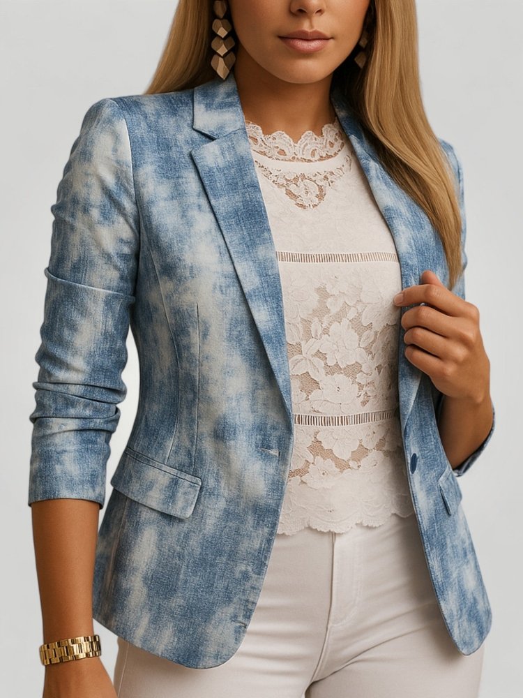 Blazer Élégant au Col Châle Distinctif 4 - Mode Lumière