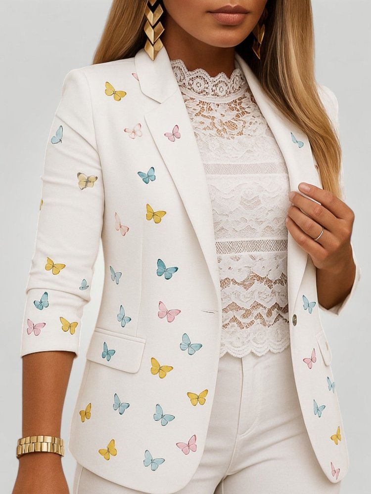 Blazer Élégant au Col Châle Distinctif 5 - Mode Lumière