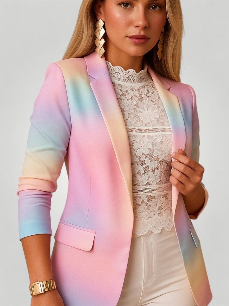 Blazer Élégant au Col Châle Distinctif 8 - Mode Lumière