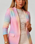 Blazer Élégant au Col Châle Distinctif 8 - Mode Lumière