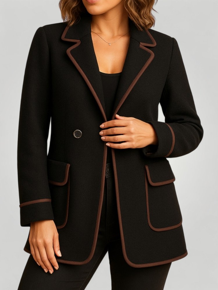 Blazer Femme Noir Élégant et Confortable 1 - Mode Lumière