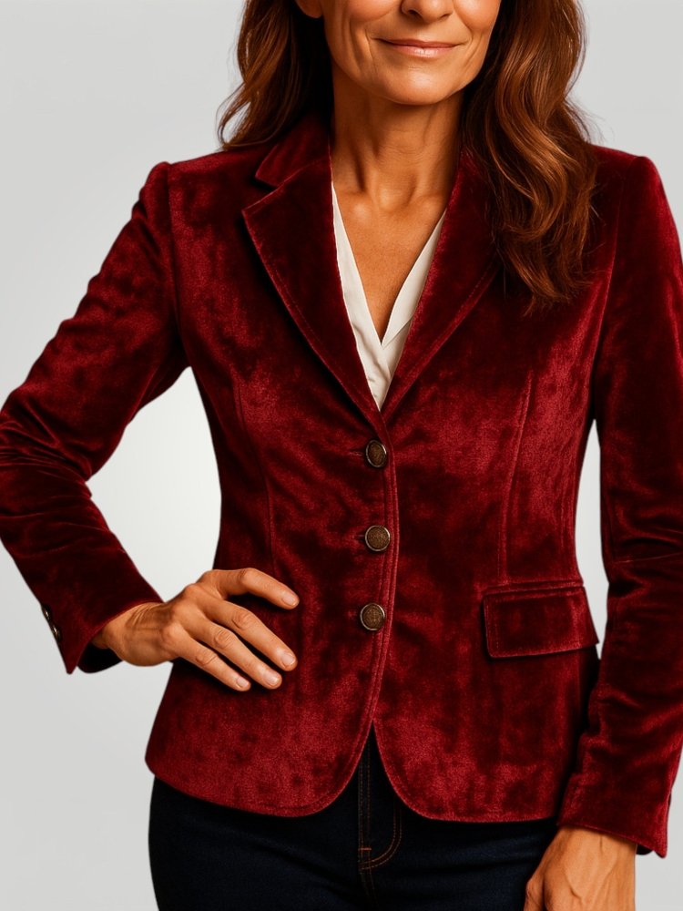 Blazer Femme Slim Élégant au Style Rétro 3 - Mode Lumière