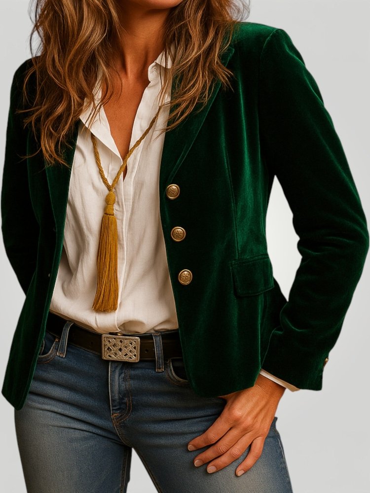 Blazer Femme Slim Élégant au Style Rétro 5 - Mode Lumière