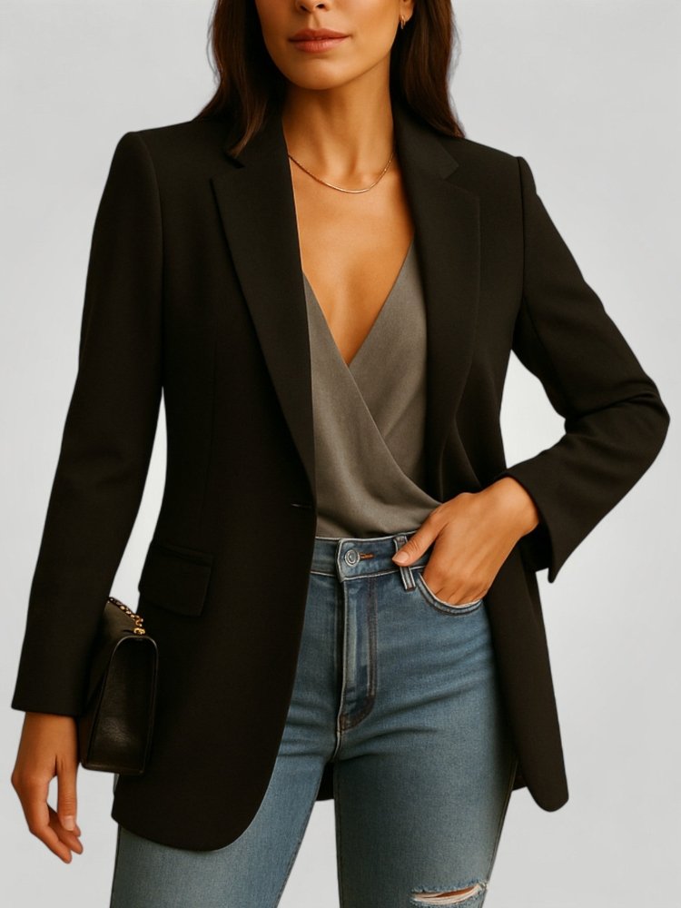 Blazer Long Femme Élégant au Style Sophistiqué 1 - Mode Lumière