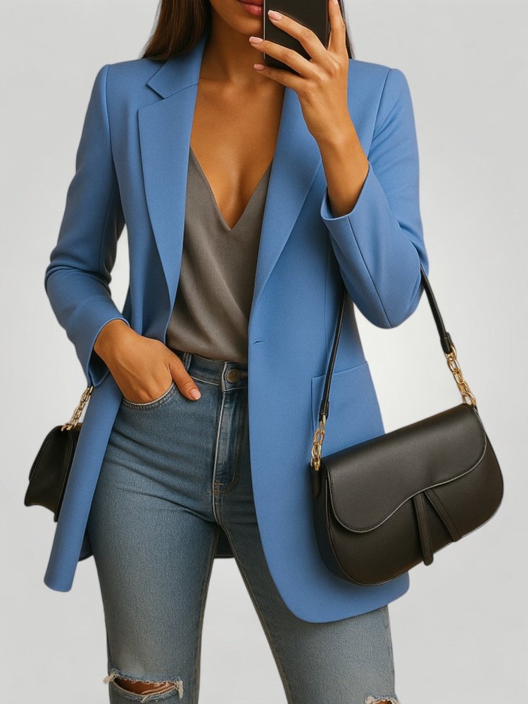 Blazer Long Femme Élégant au Style Sophistiqué 2 - Mode Lumière