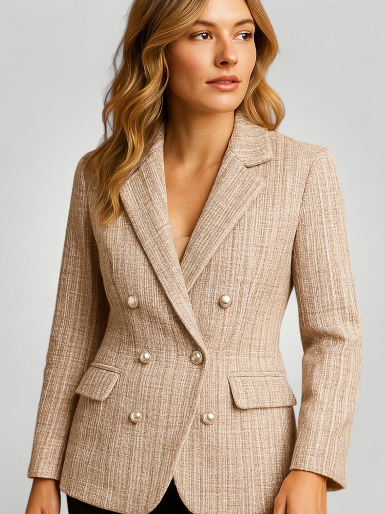 Blazer à Carreaux Ajusté Élégant 4 - Mode Lumière