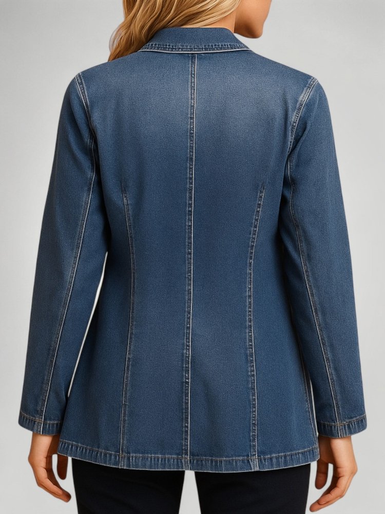Blazer en Jean Ajusté Élégant 2 - Mode Lumière