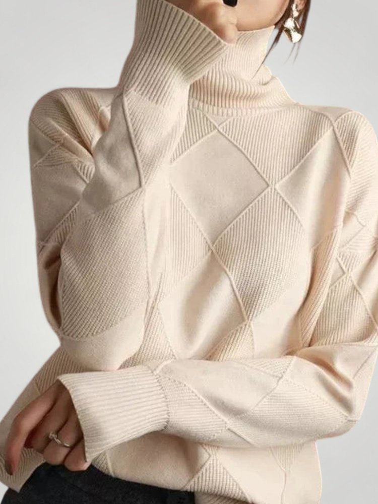 Cardigan en Cachemire à Col Roulé Élégant 1 - Mode Lumière