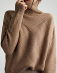Cardigan en Cachemire à Col Roulé Élégant 2 - Mode Lumière