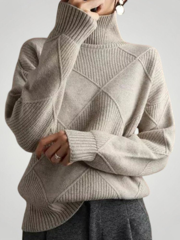 Cardigan en Cachemire à Col Roulé Élégant 5 - Mode Lumière