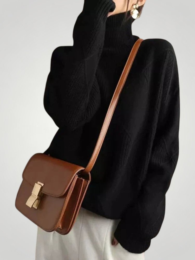 Cardigan en Cachemire à Col Roulé Élégant 8 - Mode Lumière