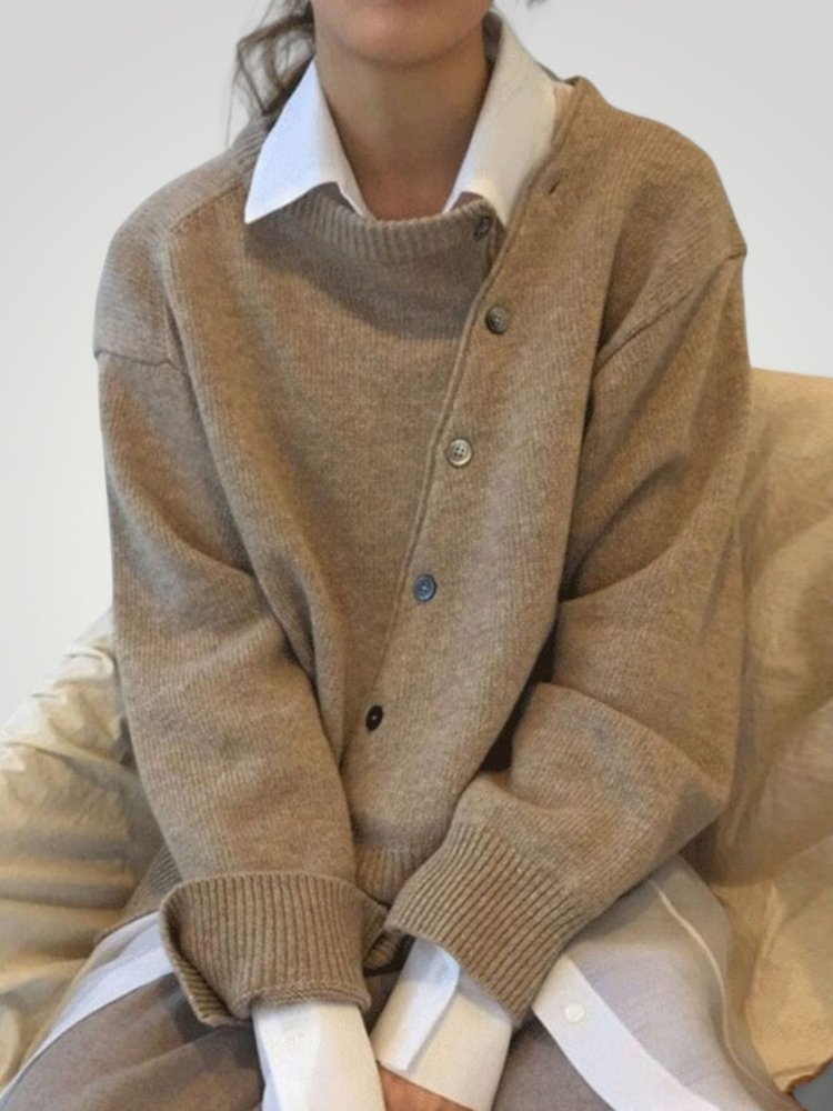 Cardigan Enveloppant Élégant en Laine Douce 1 - Mode Lumière