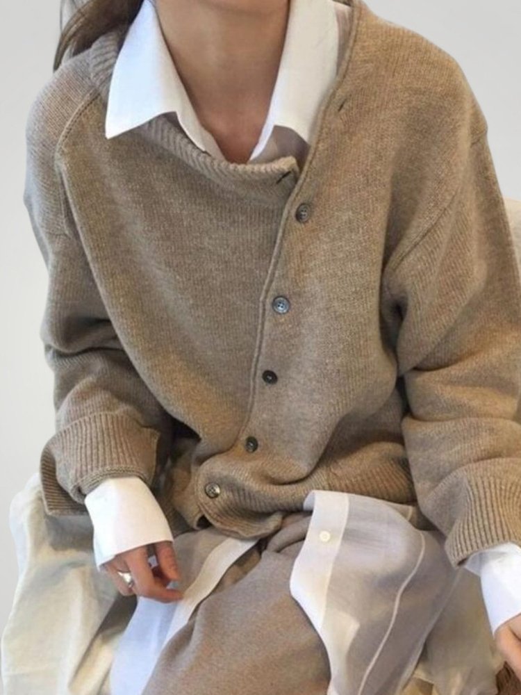 Cardigan Enveloppant Élégant en Laine Douce 2 - Mode Lumière