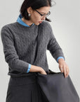 Cardigan Femme Torsadé Confortable et Élégant 1 - Mode Lumière