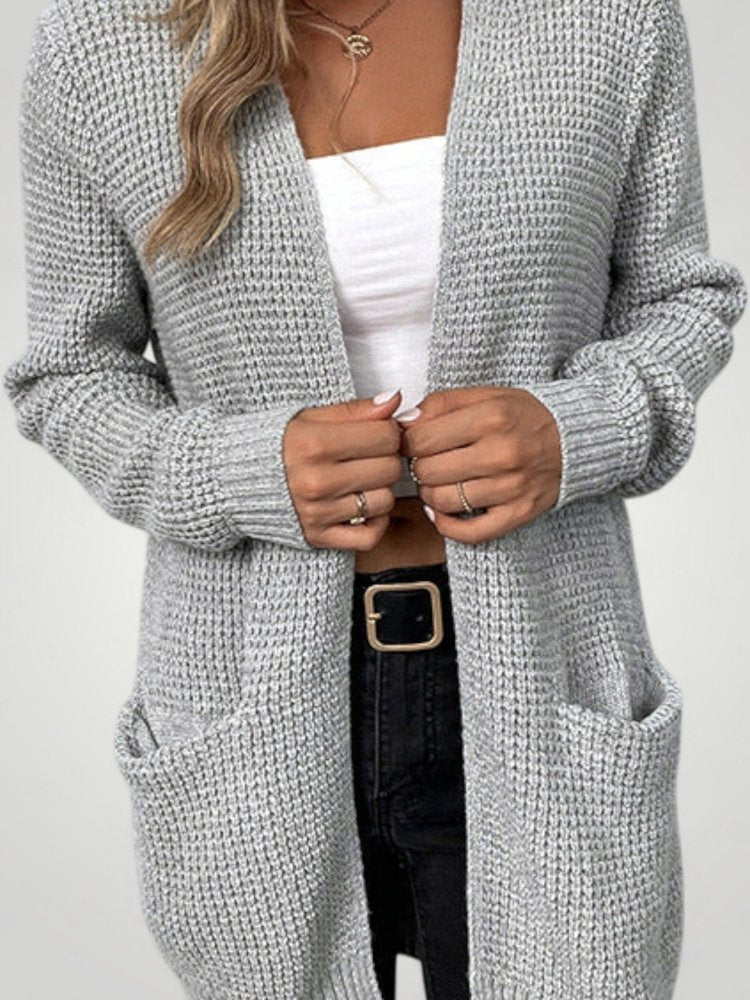 Cardigan Long Ouvert Élégant et Polyvalent 1 - Mode Lumière