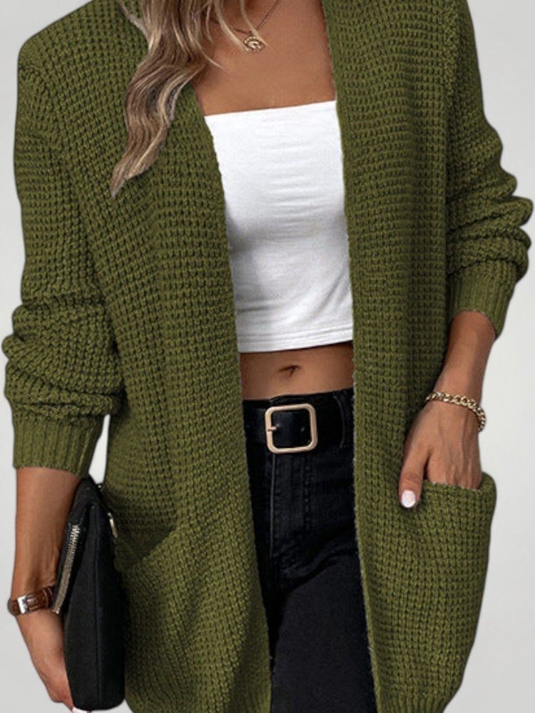 Cardigan Long Ouvert Élégant et Polyvalent 3 - Mode Lumière