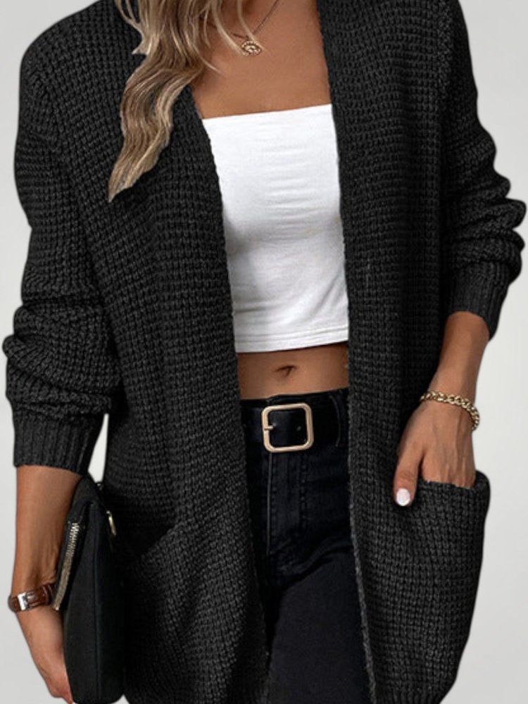Cardigan Long Ouvert Élégant et Polyvalent 4 - Mode Lumière