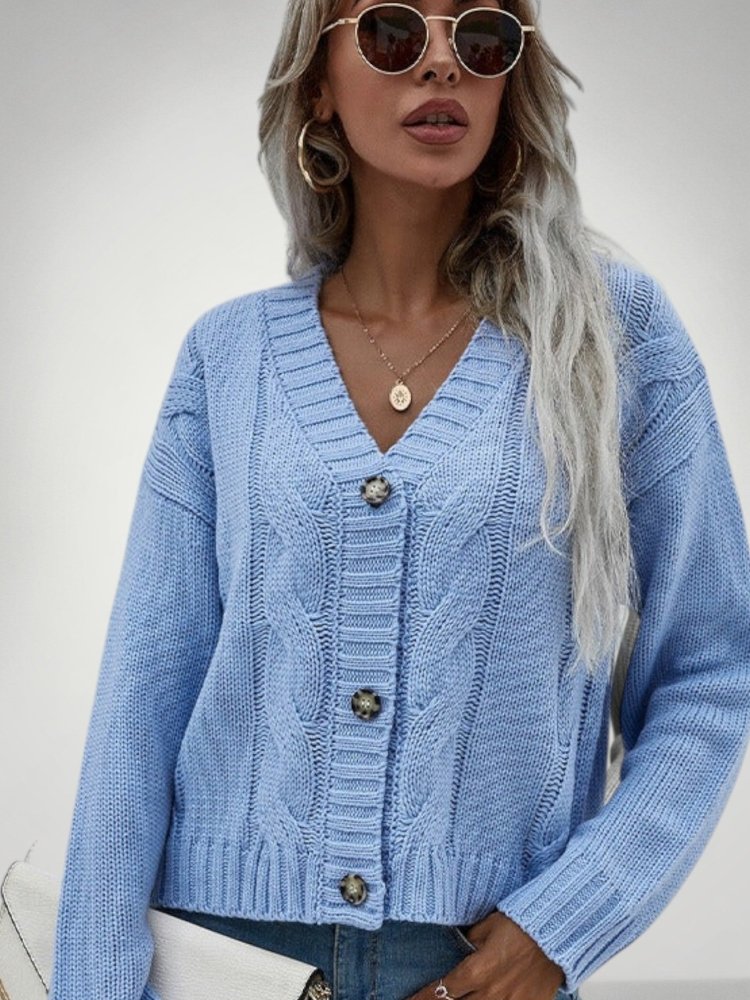 Cardigan Long à Col V Élégant et Confortable 2 - Mode Lumière