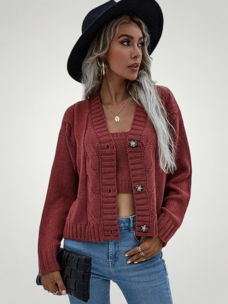 Cardigan Long à Col V Élégant et Confortable 4 - Mode Lumière