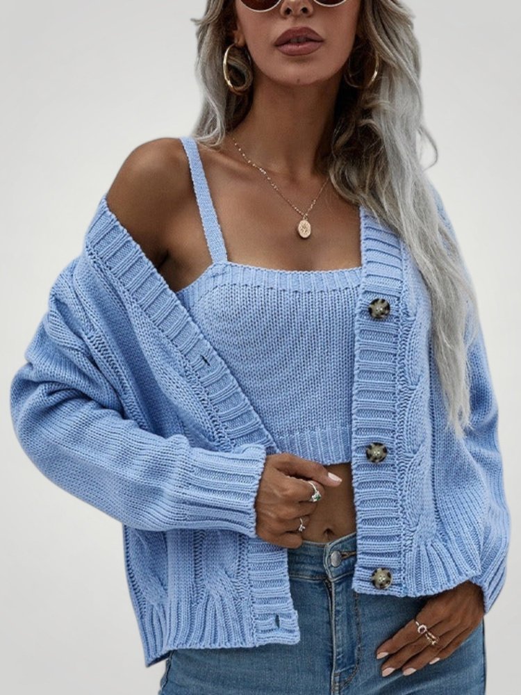 Cardigan Long à Col V Élégant et Confortable 3 - Mode Lumière