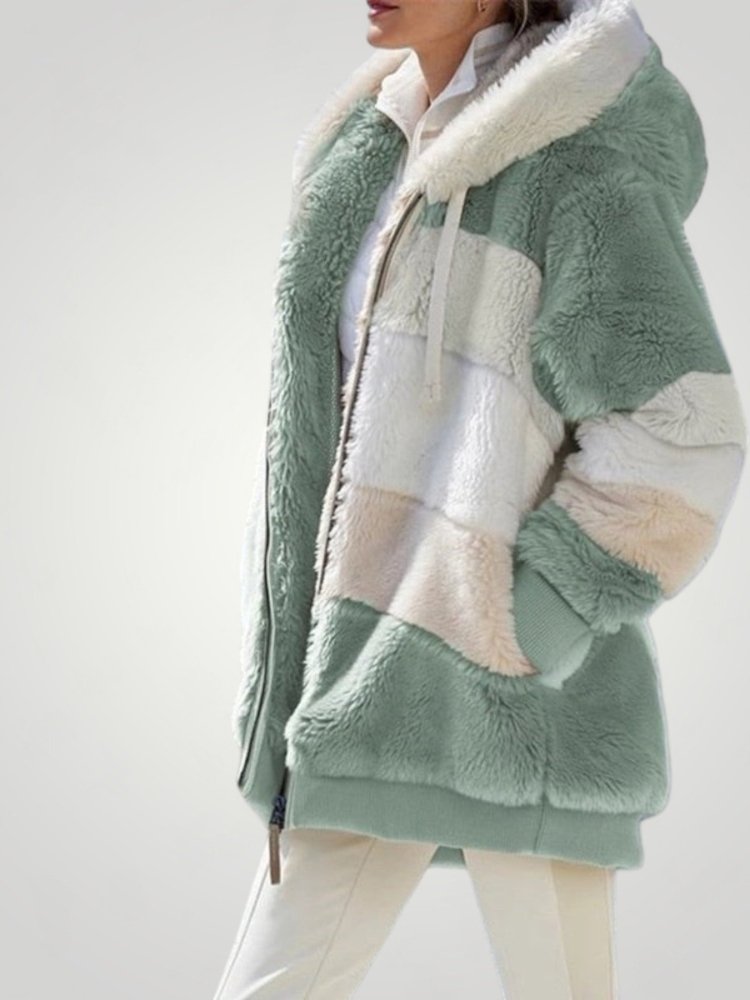 Cardigan Rayé Élégant avec Capuche Douce 1 - Mode Lumière