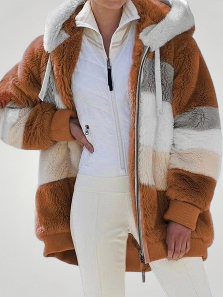 Cardigan Rayé Élégant avec Capuche Douce 3 - Mode Lumière