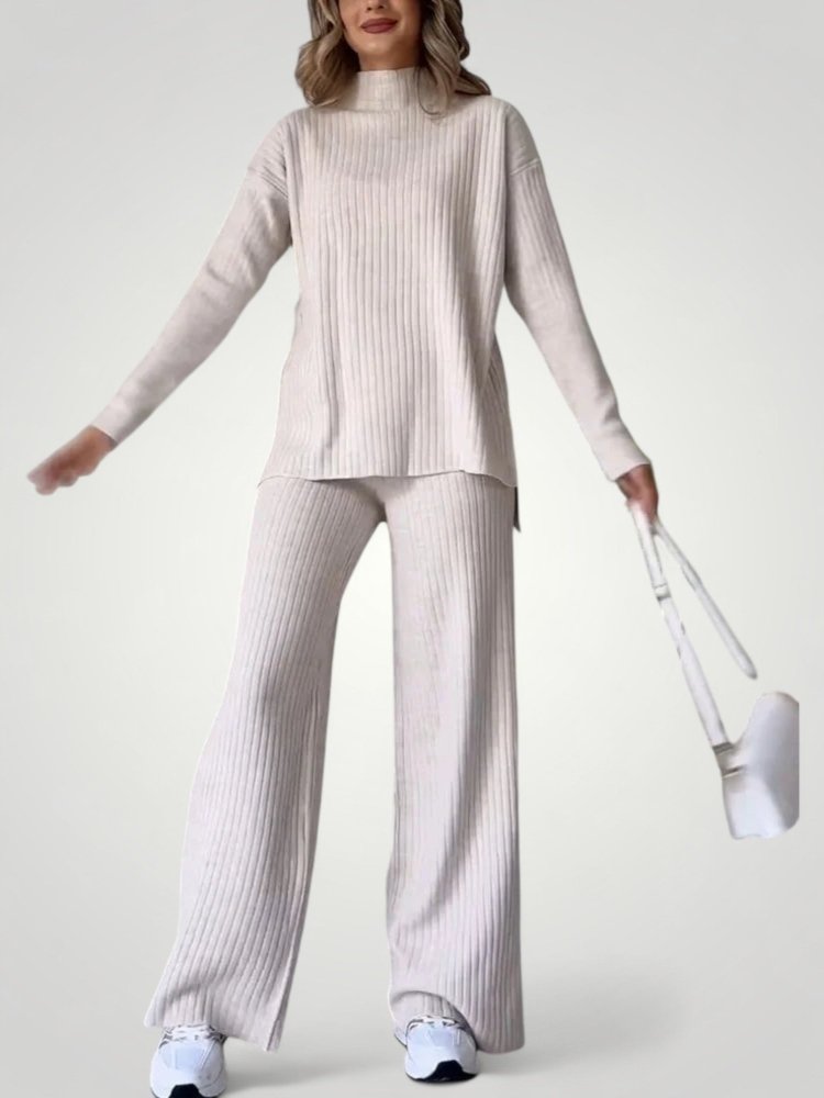 Ensemble Décontracté Femme Élégant avec Fentes 2 - Mode Lumière