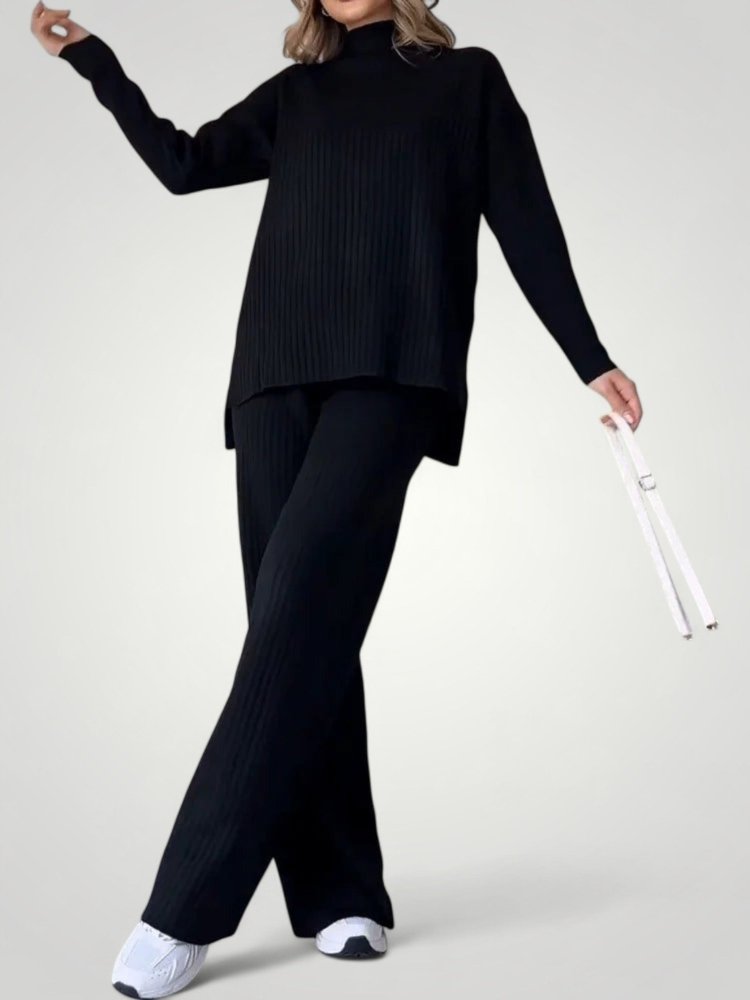 Ensemble Décontracté Femme Élégant avec Fentes 4 - Mode Lumière
