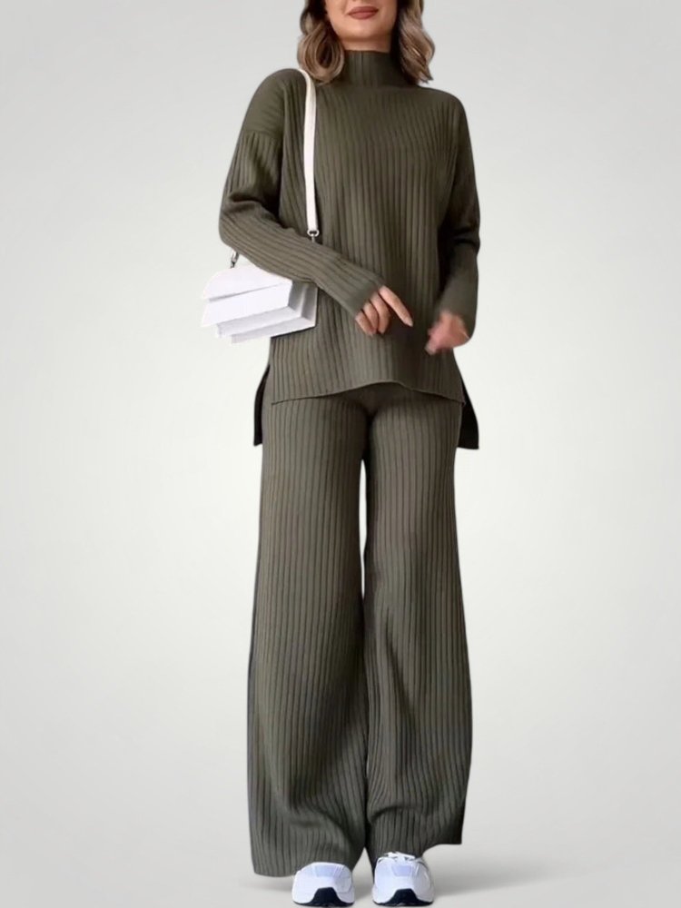 Ensemble Décontracté Femme Élégant avec Fentes 6 - Mode Lumière