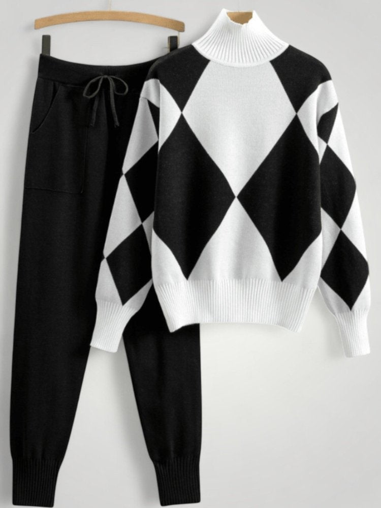 Ensemble en Tricot Décontracté Élégant 3 - Mode Lumière