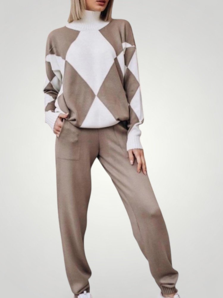 Ensemble en Tricot Décontracté Élégant 1 - Mode Lumière
