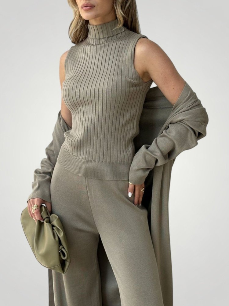 Ensemble Trois Pièces Femme Élégant, Chic et Polyvalent 1 - Mode Lumière