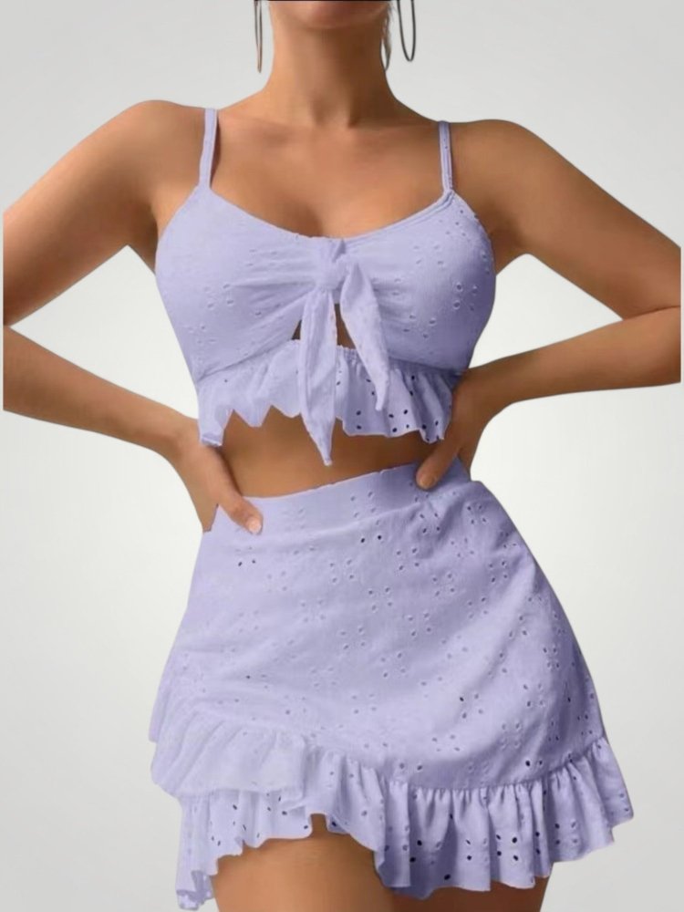 Ensemble de Maillot de Bain Élégant à Volants 3 - Mode Lumière