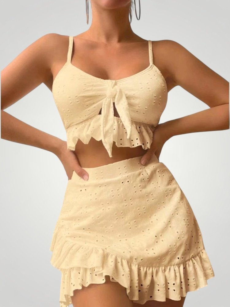 Ensemble de Maillot de Bain Élégant à Volants 4 - Mode Lumière