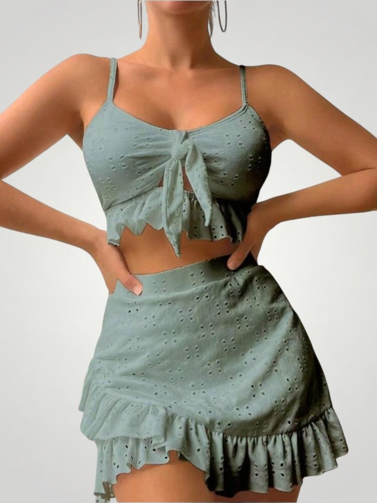 Ensemble de Maillot de Bain Élégant à Volants 5 - Mode Lumière