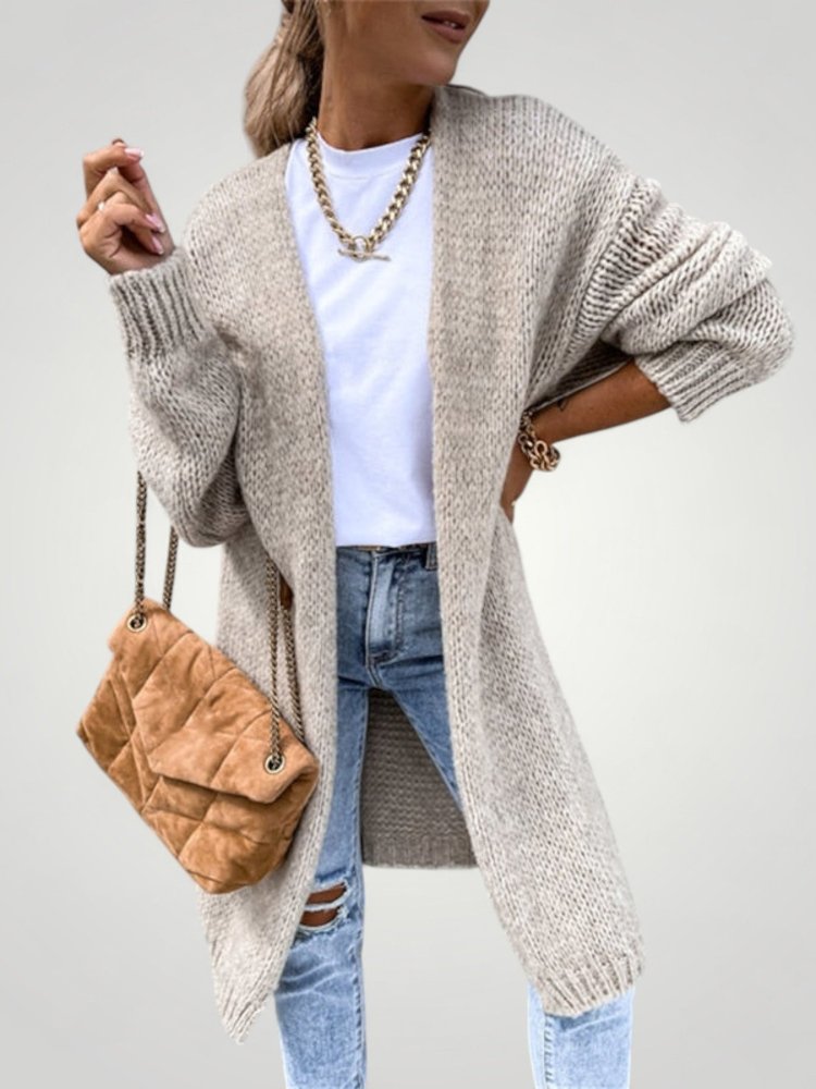 Gilet Long Tricoté Élégant et Confortable 6 - Mode Lumière