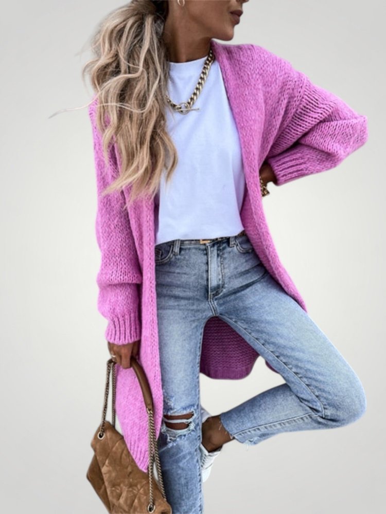 Gilet Long Tricoté Élégant et Confortable 2 - Mode Lumière