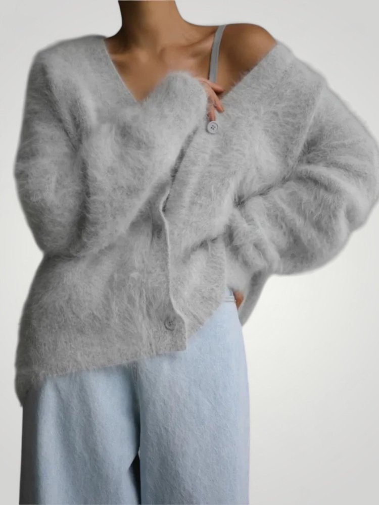 Gilet Col V en Cachemire Élégant 1 - Mode Lumière