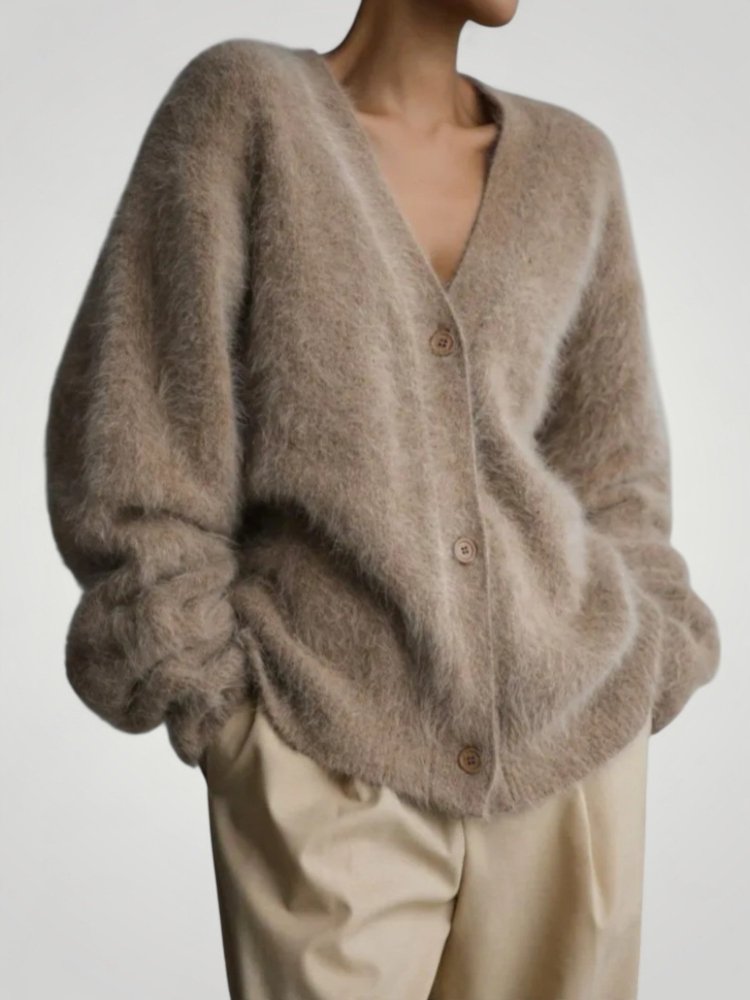 Gilet Col V en Cachemire Élégant 4 - Mode Lumière