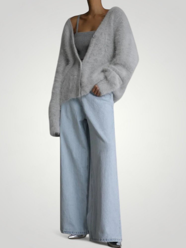 Gilet Col V en Cachemire Élégant 2 - Mode Lumière