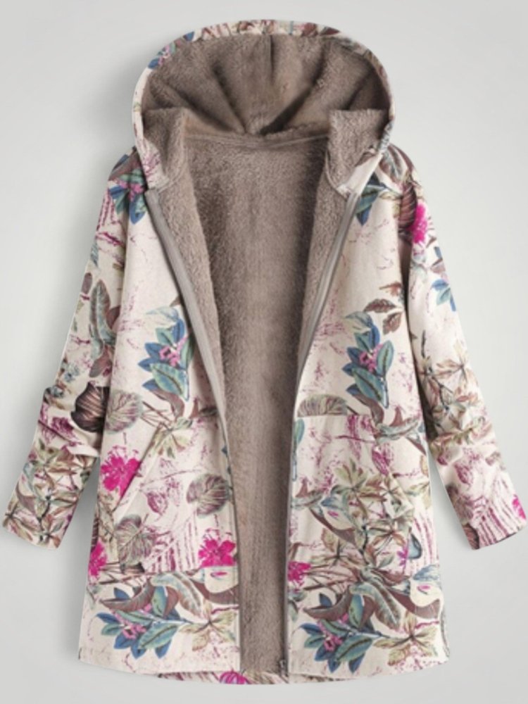 Manteau Hiver Femme Élégant avec Motif Floral 3 - Mode Lumière